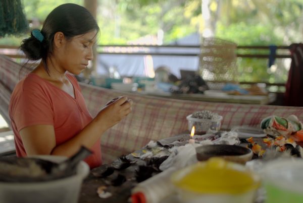 woman working with her hands