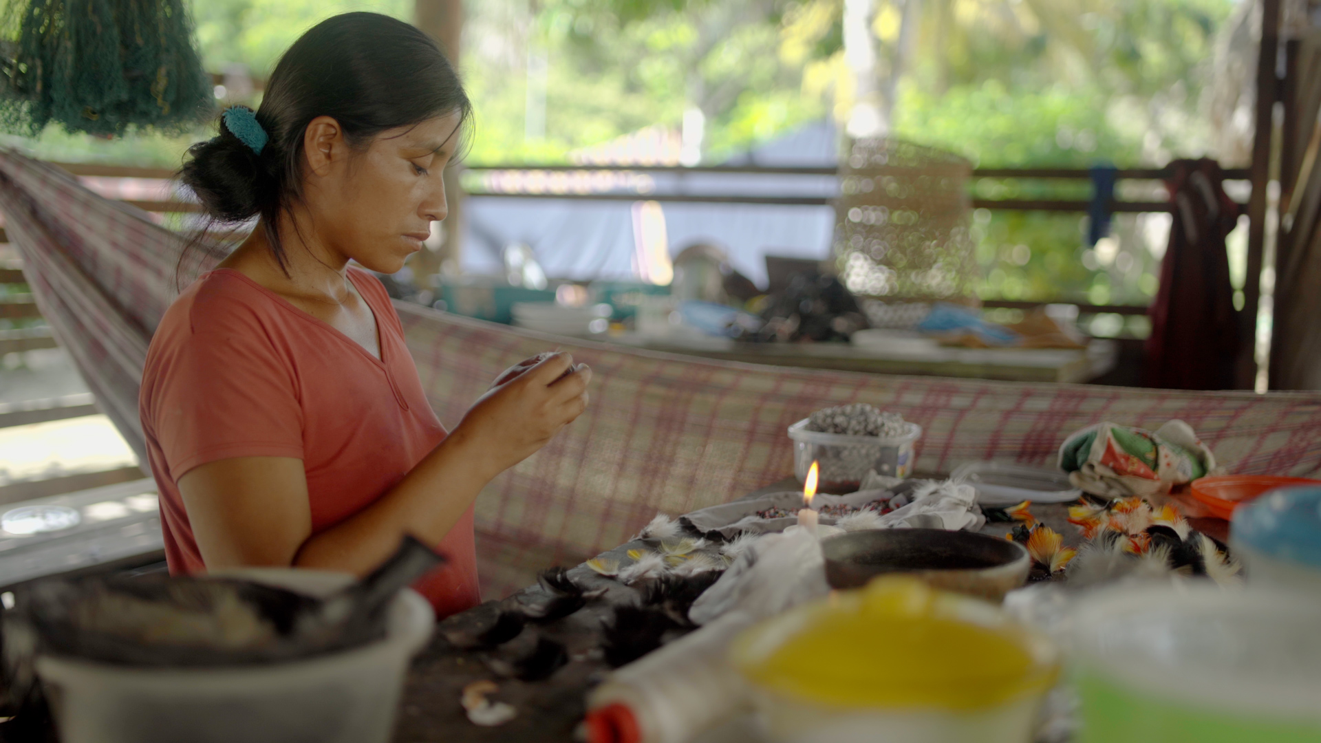 woman working with her hands